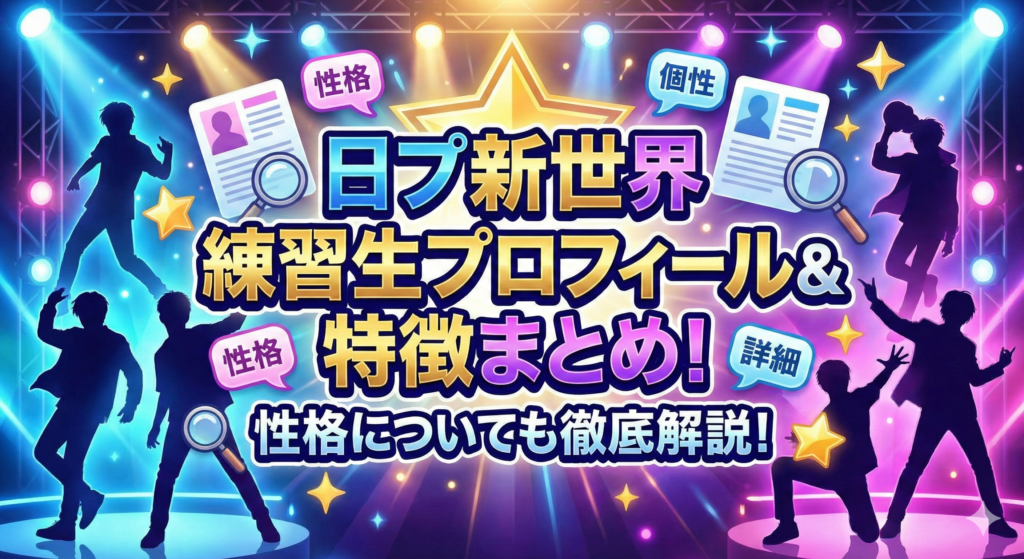 日プ新世界練習生のプロフィールや特徴まとめ!性格についても徹底解説!