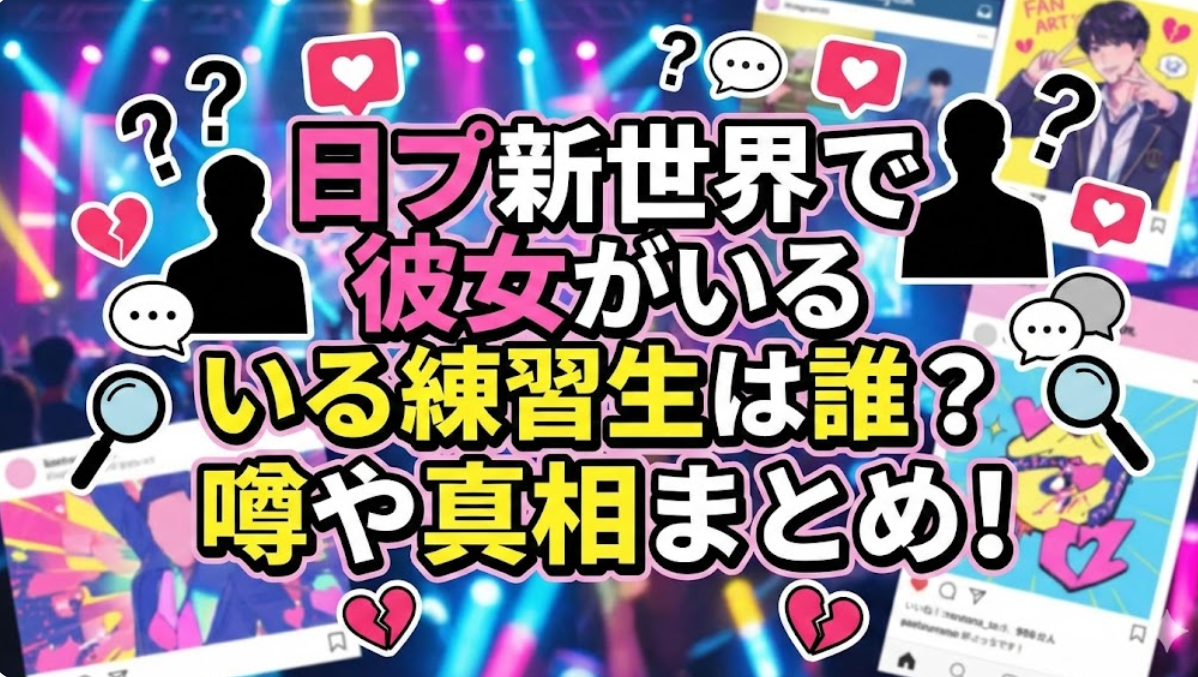日プ新世界で彼女がいる練習生は誰?噂や真相まとめ!