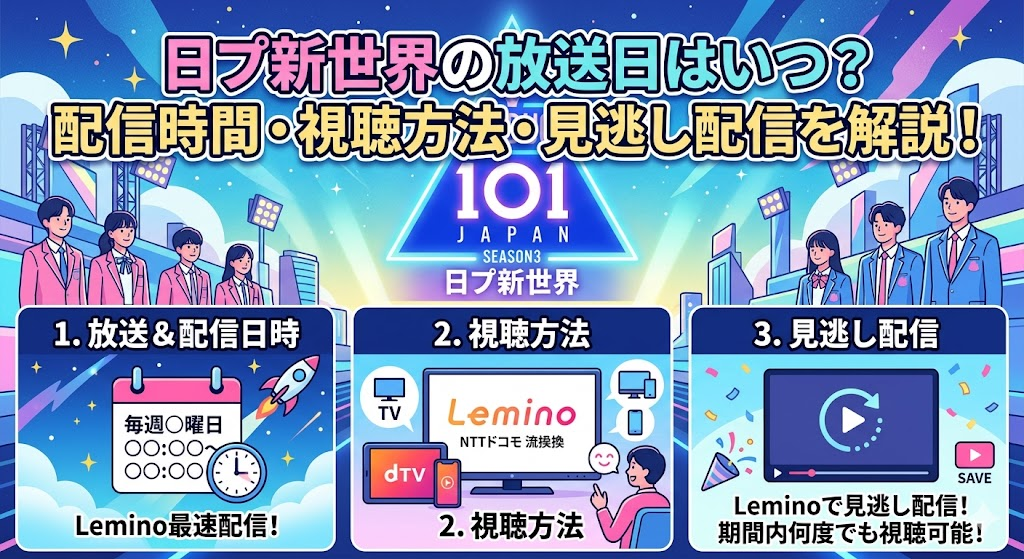 日プ新世界の放送日はいつ？配信時間・視聴方法・見逃し配信を解説！